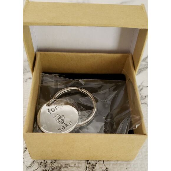 L Parkin "For Fox Sake" Keychain, Stainless Steel, Funny Gift NIB - Picture 6 of 8